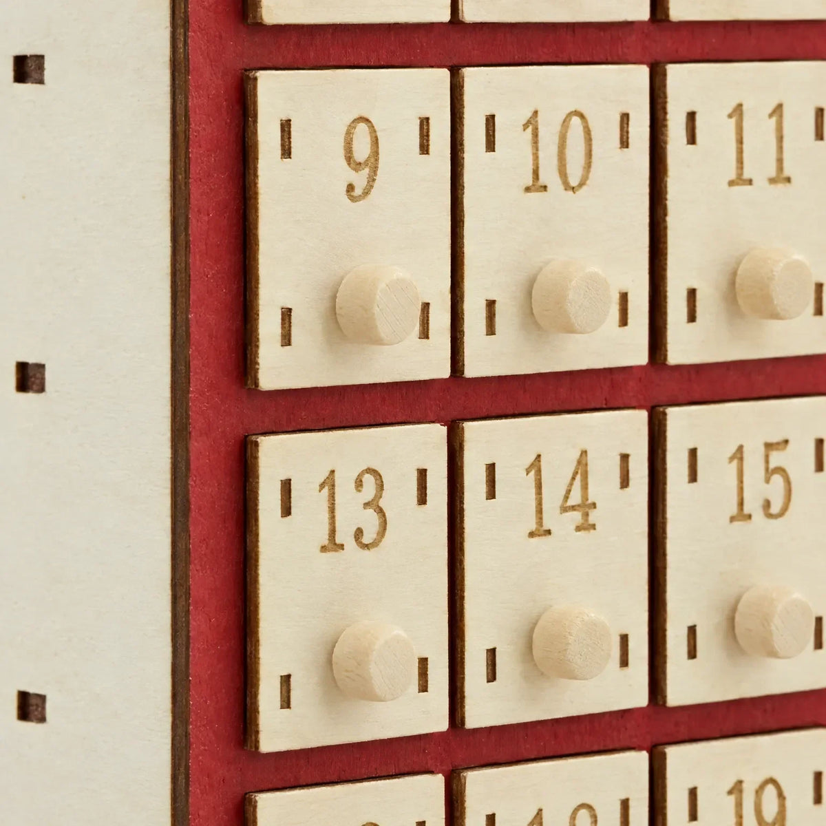 Houten Adventskalender Slee – Herbruikbare Arrenslee met Laatjes om te Vullen & Op te Hangen