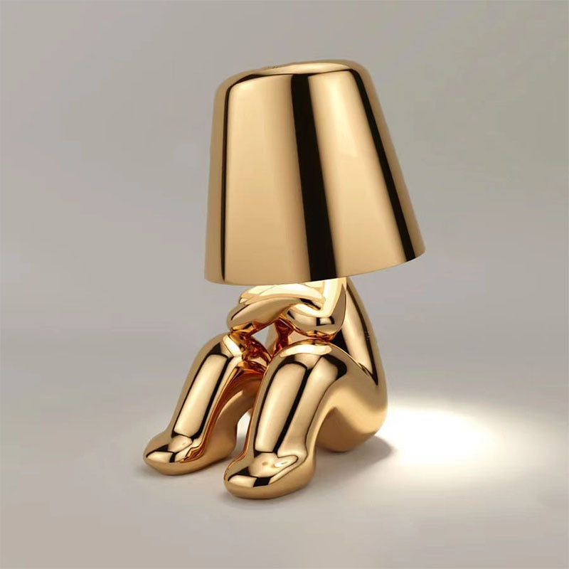 Stijlvolle Oplaadbare Lamp met Warm Licht - Modern Design voor Woonkamer, Slaapkamer en Kantoor Plundering van Goud