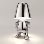 Stijlvolle Oplaadbare Lamp met Warm Licht - Modern Design voor Woonkamer, Slaapkamer en Kantoor Wandelend Zilver
