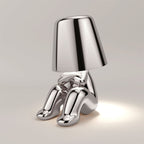 Stijlvolle Oplaadbare Lamp met Warm Licht - Modern Design voor Woonkamer, Slaapkamer en Kantoor Plundering van Zilver
