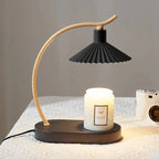 Tafellamp Kaarsenwarmer met Elegante Verlichting en Multifunctioneel Ontwerp – Zwart met Gouden Accenten, LED Verlichting