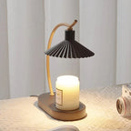 Tafellamp Kaarsenwarmer met Elegante Verlichting en Multifunctioneel Ontwerp – Zwart met Gouden Accenten, LED Verlichting