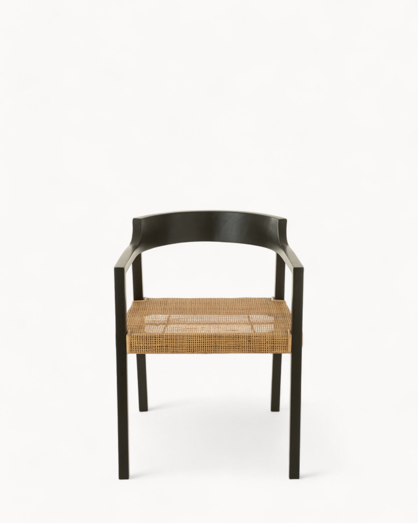 Teak Eetkamerstoel Emma - Zwartbruin, Comfortabel, Minimalistisch Ontwerp, 55x71cm, Geschikt voor Eetkamer en Woonkamer