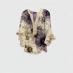 Tina | Dames Blouse - Elegante Stijl met V-Hals en Ruches Beige