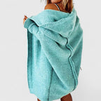 Chāme | Dames Gebreid Lang Vest met Capuchon en Open Voorzijde - Comfortabele Oversized Cardigan met Steekzakken