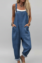 Evangeline | Jumpsuit Dames - Vintage Ademend Blauw