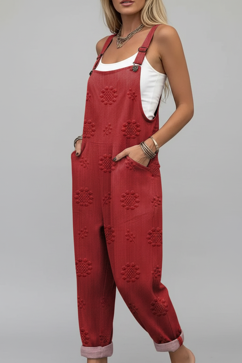 Evangeline | Jumpsuit Dames - Vintage Ademend Rood