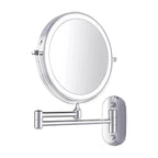Vergrotende Make Up Spiegel met Licht - Oplaadbare LED Verlichting Zilver