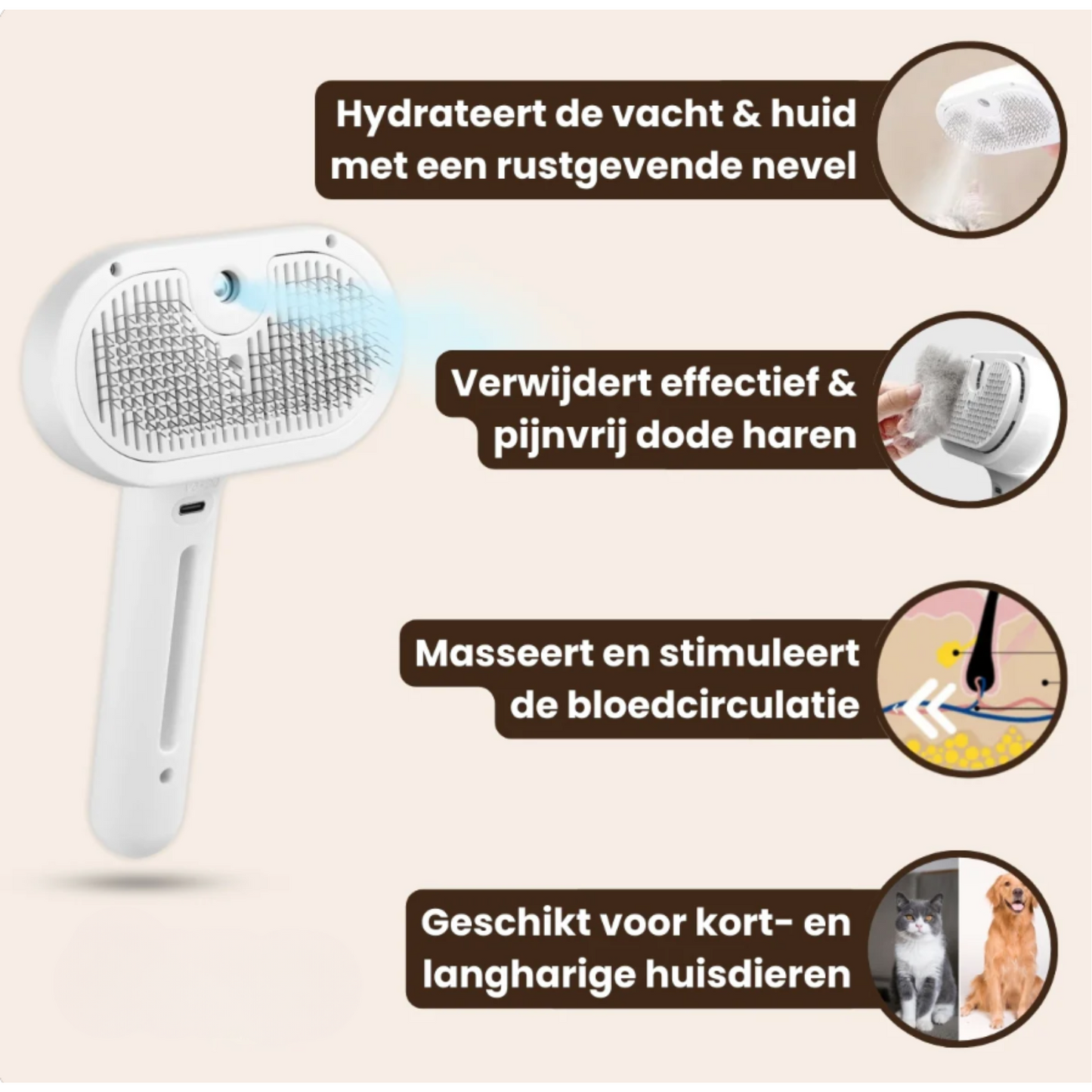 FreshPet™ | Stoomborstel voor Huisdieren