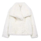 Inspire | Warm en Zacht Dames Kunstbont Winterjack - Korte Fluffy Faux Fur Jas met Kraag en Ritssluiting