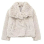 Inspire | Warm en Zacht Dames Kunstbont Winterjack - Korte Fluffy Faux Fur Jas met Kraag en Ritssluiting