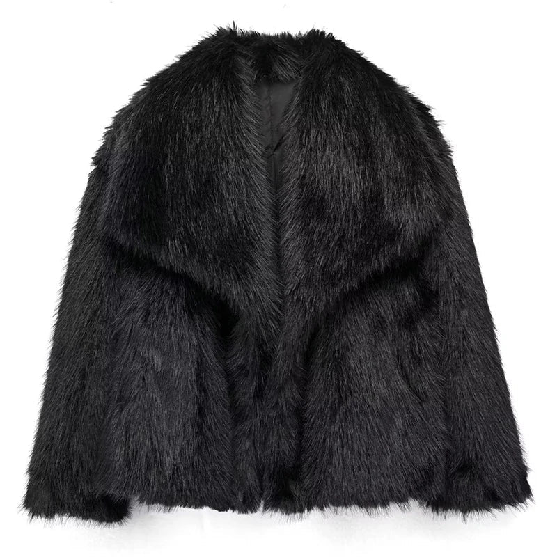 Inspire | Warm en Zacht Dames Kunstbont Winterjack - Korte Fluffy Faux Fur Jas met Kraag en Ritssluiting