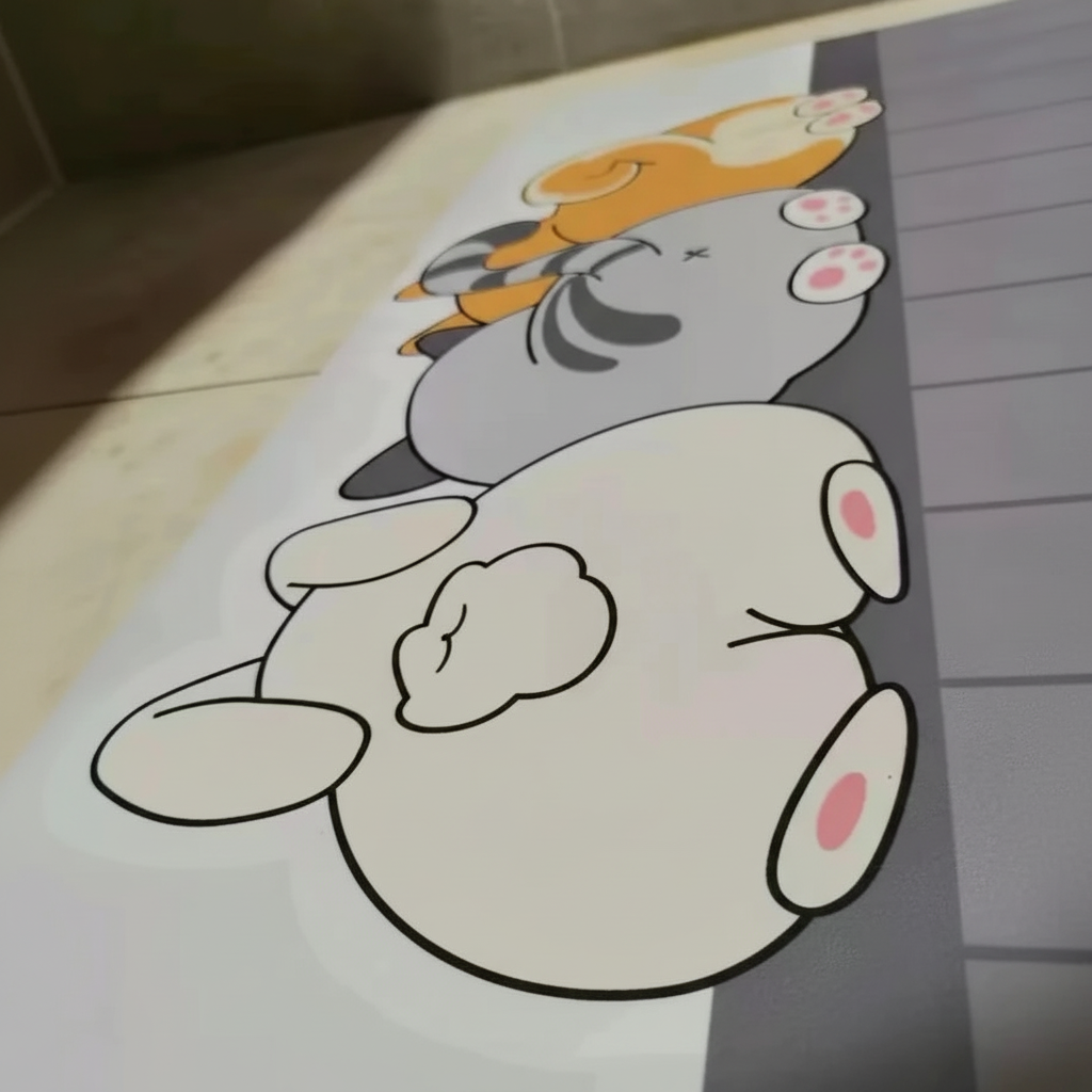 Zachte Vloermat met Cartoon Ontwerp – Antislip