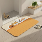 Zachte Vloermat met Cartoon Ontwerp – Antislip Honden Vriendjes