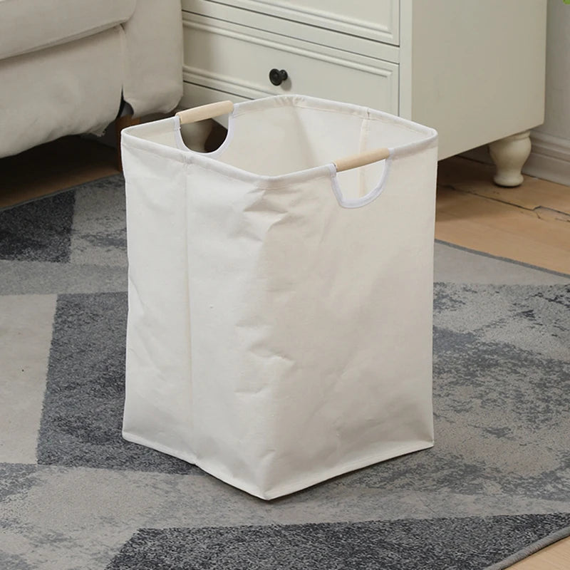 Zwarte Opvouwbare Wasmand – Duurzaam Linnen Met Handvatten Voor Gebruiksgemak Wit 30x30x40 cm
