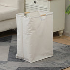 Zwarte Opvouwbare Wasmand – Duurzaam Linnen Met Handvatten Voor Gebruiksgemak Wit 35x45x65 cm