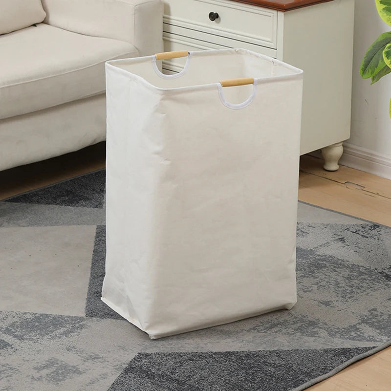 Zwarte Opvouwbare Wasmand – Duurzaam Linnen Met Handvatten Voor Gebruiksgemak Wit 30x40x60 cm