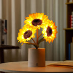 Zonnebloemlamp met Warme Gloed – Decoratieve LED Verlichting voor Natuurlijke Sfeer in Elke Kamer