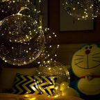 LED Ballonnen Transparant Warm Wit 45cm Set van 10 Stuks met 3m Lichtdraad, Herbruikbaar en Latexvrij, voor Verjaardag, Bruiloft en Feestdecoratie, Batterij