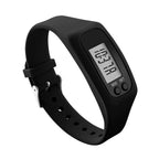 Eenvoudig Stappenteller-Horloge - Digitale Fitnesstracker Zonder App of Bluetooth met Calorieënteller & Afstandsmeter voor Senioren & Volwassenen Zwart