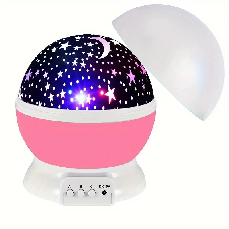 Betoverend Sterrenhemel Nachtlampje – Sterrenhemel Projector Kinderen met Muziek, 360° Draaiend, USB Oplaadbaar – Creëer Magie in de Kinderkamer Roze