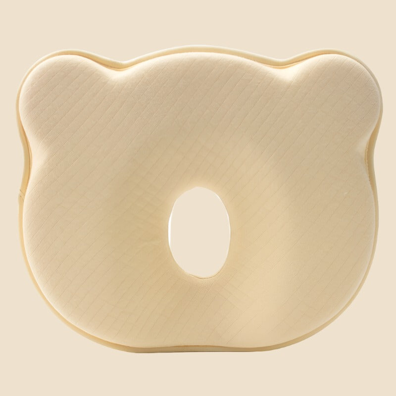 Baby Hoofdsteunkussen met Memory Foam – Kinderwagen Kussentje voor Dutjes, Ademende Stof, 4 Kleuren Geel