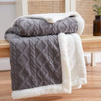 Duvet Sherpa Verzwaringsdeken 150x200cm Grijs Tweepersoons – Warme Fleece Deken, Bedsprei, Zwaartedeken, Winter Slaapkamer Grijs