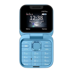 Compacte Klaptelefoon Dual-sim – Mini Opvouwbare Mobiele Telefoon met HD Camera & Muziekspeler, Lange Batterijduur – FlexFold i16 Pro Blauw