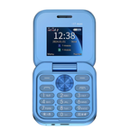 Compacte Klaptelefoon Dual-sim – Mini Opvouwbare Mobiele Telefoon met HD Camera & Muziekspeler, Lange Batterijduur – FlexFold i17 Pro Blauw
