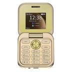 Compacte Klaptelefoon Dual-sim – Mini Opvouwbare Mobiele Telefoon met HD Camera & Muziekspeler, Lange Batterijduur – FlexFold i17 Pro Goud