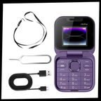 Compacte Klaptelefoon Dual-sim – Mini Opvouwbare Mobiele Telefoon met HD Camera & Muziekspeler, Lange Batterijduur – FlexFold