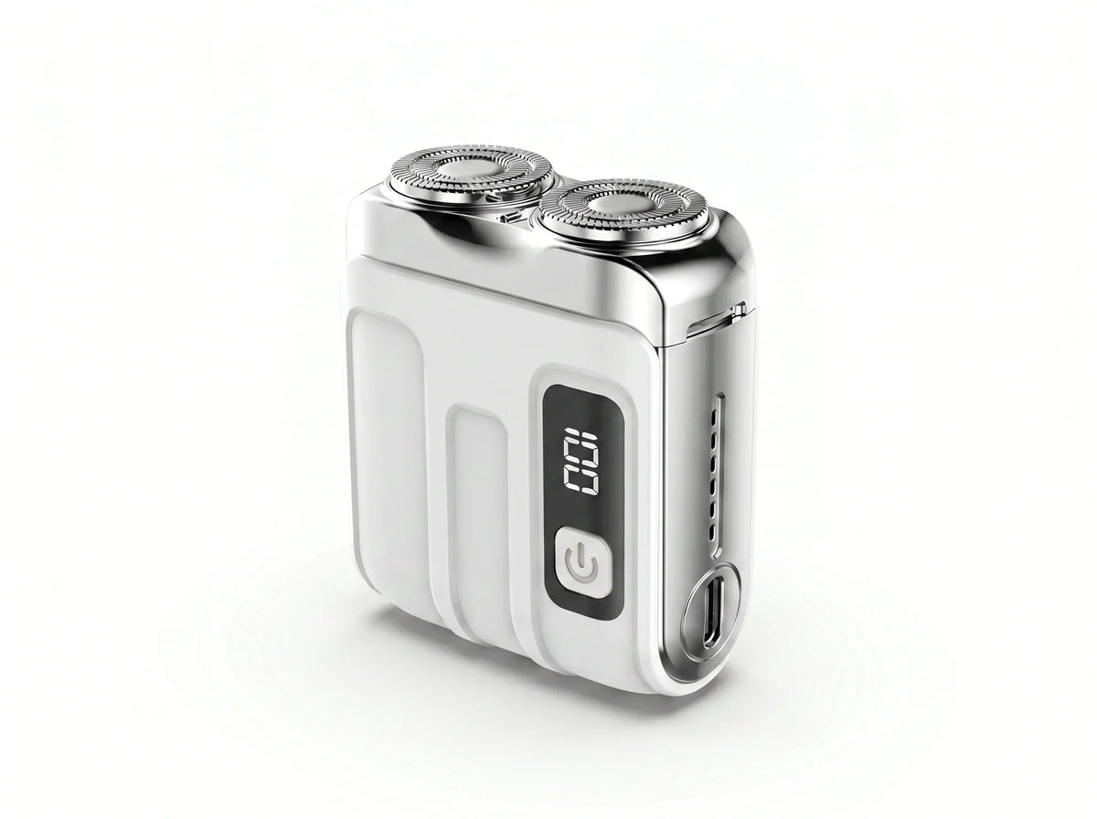Pocket Shaver – Draagbaar elektrisch scheerapparaat voor een gladde scheerbeurt, waar je ook bent Wit