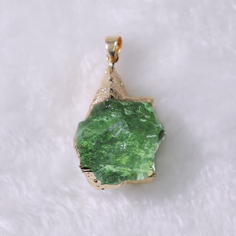 Fijne Moldaviet Ketting – Groene Moldaviet Hanger, Handgemaakt met Verstelbare Ketting – Zahara Lyra