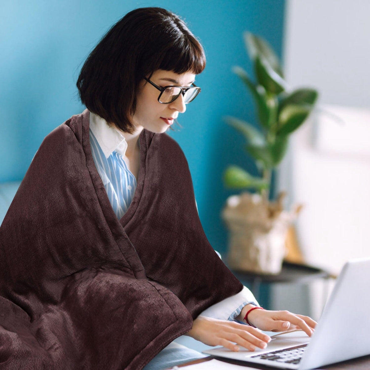 Elektrisch Verwarmde Flanel Deken – Elektrische Deken voor op de Bank, 6 Warmtestanden, Timer 1–8 Uur & Auto-uit – CozyHeat