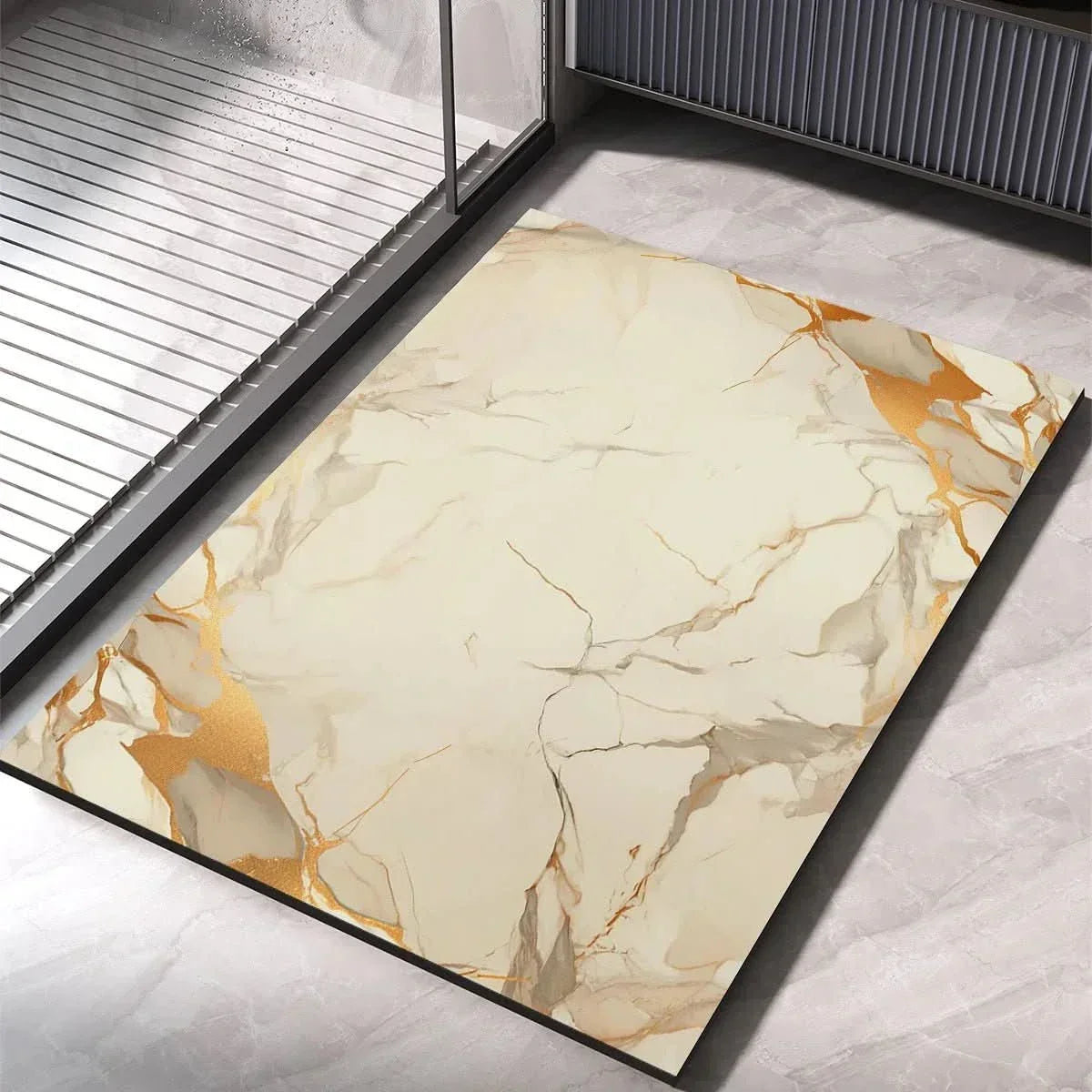 Diatomeeënaarde Badmat – Sneldrogende Antislip Douchemat in Modern Scandinavisch Design, 9 Kleuren, 4 Maten Geel