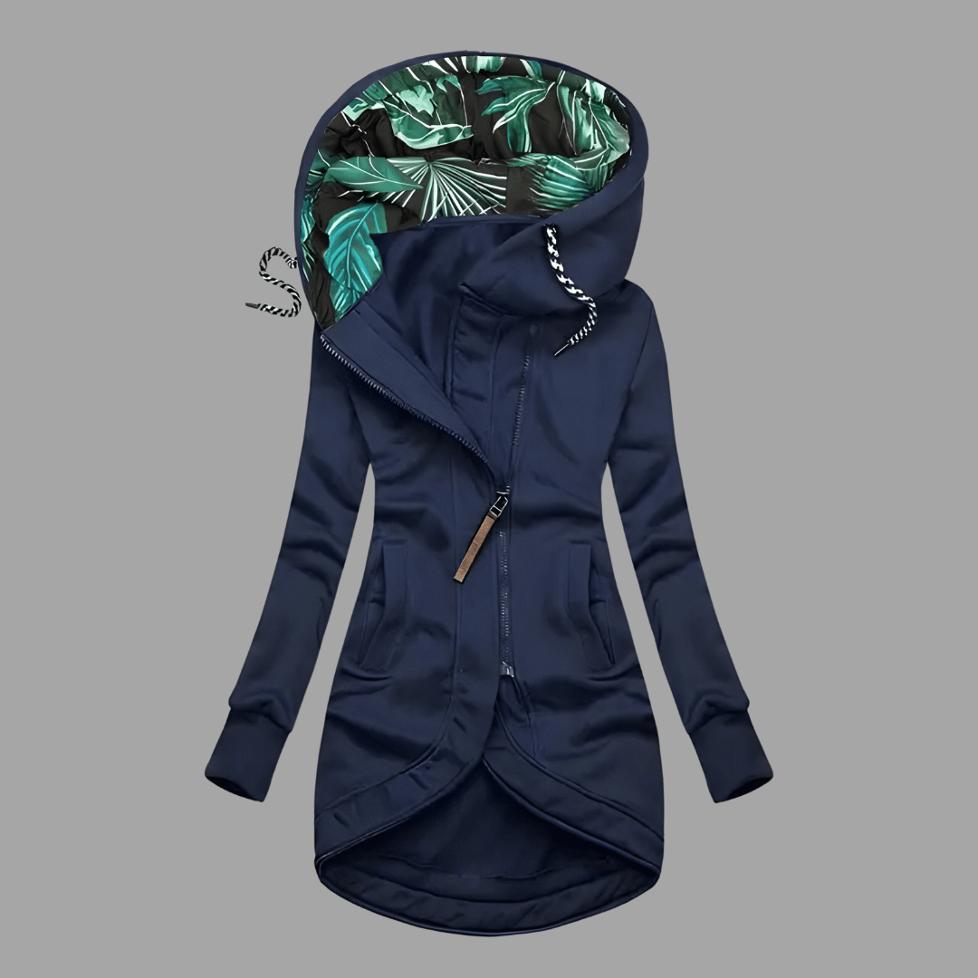 Solis | Dames Shelljack met Doorlopende Rits en Verstelbare Capuchon - Waterdichte en Winddichte Ademende Outdoor Wandeljas