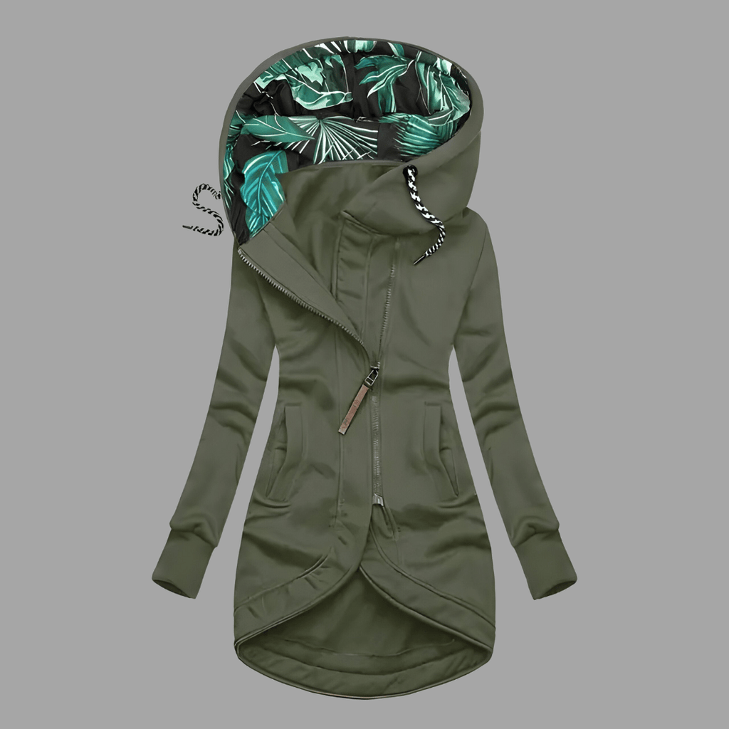 Solis | Dames Shelljack met Doorlopende Rits en Verstelbare Capuchon - Waterdichte en Winddichte Ademende Outdoor Wandeljas