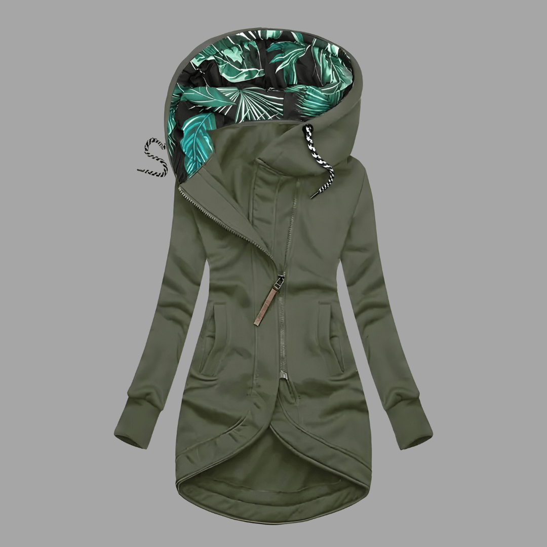 Solis | Dames Shelljack met Doorlopende Rits en Verstelbare Capuchon - Waterdichte en Winddichte Ademende Outdoor Wandeljas