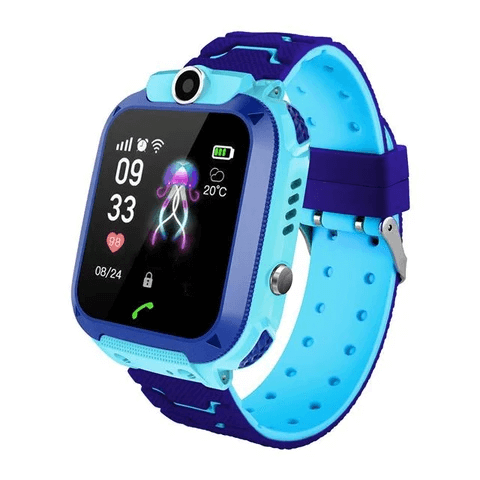 SafeScout | Kindersmartwatch met GPS-Tracking - Waterdicht 4G Kinderhorloge met Live Locatie, SOS-Noodknop, Videobellen & Stappenteller Blauw