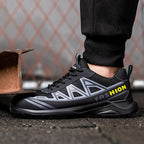 Brede Veiligheidsschoenen voor Heren – S3 Werkschoenen met Extra Brede Stalen Neus, Waterafstotend, Antislip – MaxGuard S3