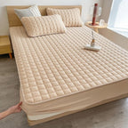 Waterdichte Matrasbeschermer – Hoeslaken Matrashoes met Elastiek, Ademend & Stil, Hypoallergeen, 90×200 tot 200×220 cm Beige