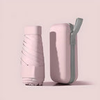 Compacte Zakparaplu met Waterdichte Hoes - Stormvaste Opvouwbare Paraplu met Hardcase Reis-Etui & Automatisch Open/Dicht Roze