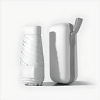 Compacte Zakparaplu met Waterdichte Hoes - Stormvaste Opvouwbare Paraplu met Hardcase Reis-Etui & Automatisch Open/Dicht Wit