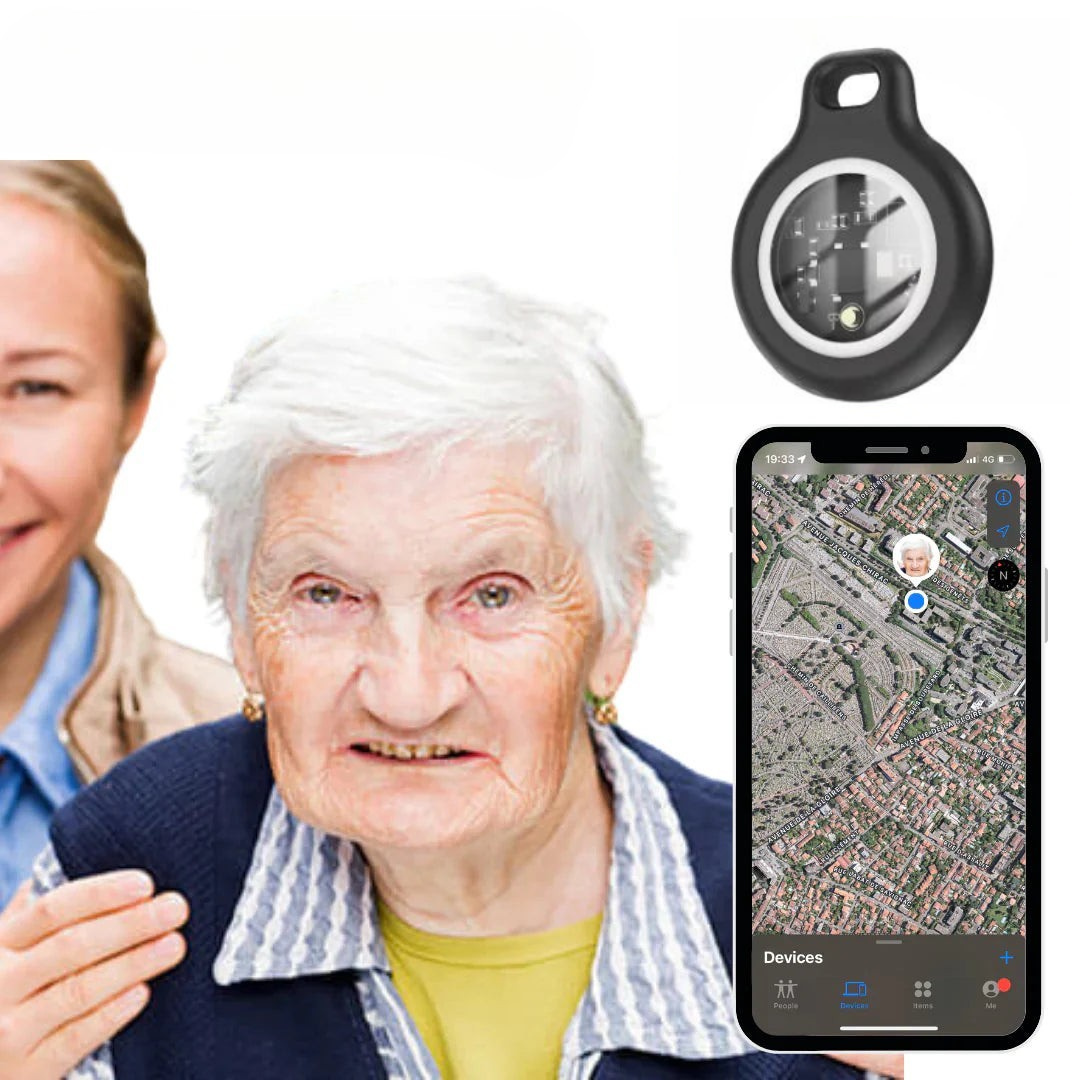 GPS Tracker voor Senioren Real-Time Locatievolging Waterdicht Zonder Abonnement met iOS Ondersteuning | Luesara