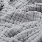 Zachte Mousseline Plaid Licht Katoenen Deken Rond Warm Pluche Woonkamer Slaapkamer Grijs