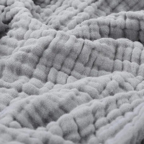 Zachte Mousseline Plaid Licht Katoenen Deken Rond Warm Pluche Woonkamer Slaapkamer Grijs