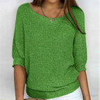 Mechi | Elegante Dames Gebreide Trui met Breipatroon - Zachte Warme Kabelbreisel Pullover en Winter Sweater