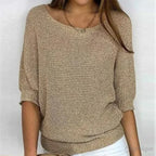 Mechi | Elegante Dames Gebreide Trui met Breipatroon - Zachte Warme Kabelbreisel Pullover en Winter Sweater