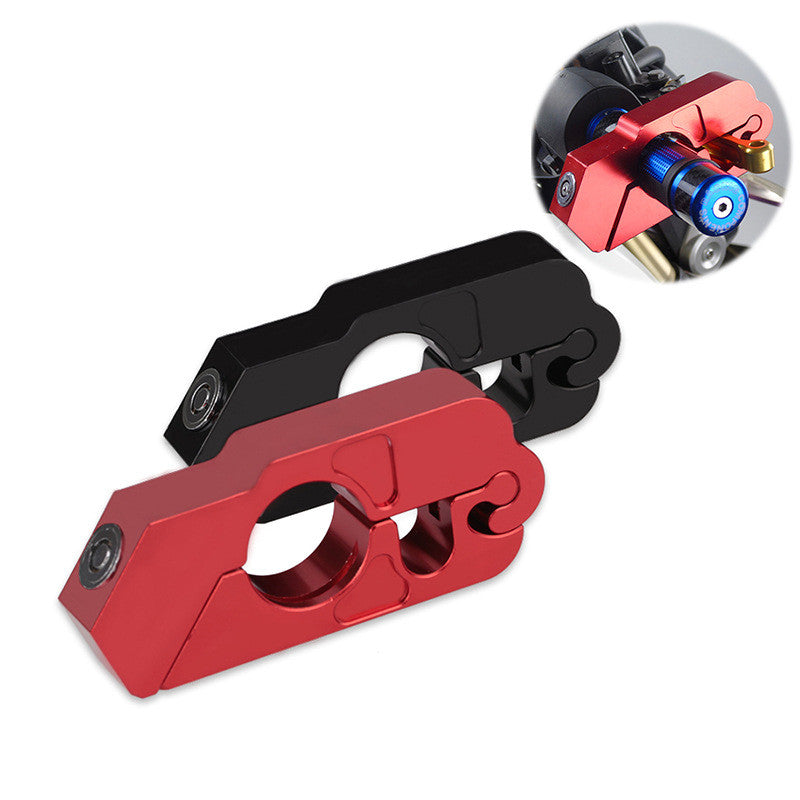 Stuurslot Scooter – Antidiefstal Stuurslot van RVS voor Scooter, Brommer, Motor & Quad, Rood of Zwart Rood